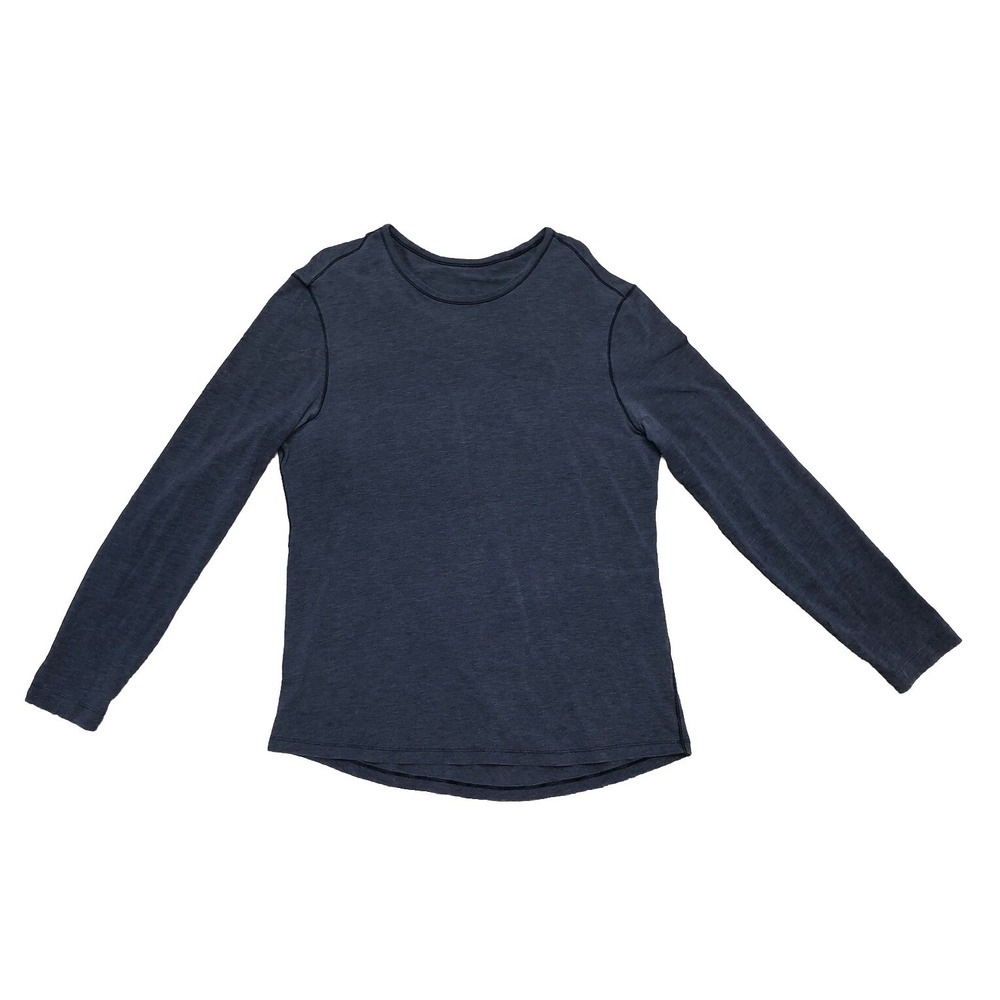 Lululemon Shirt Men's M Heather Navy Long Sleeve 5 Year Basic